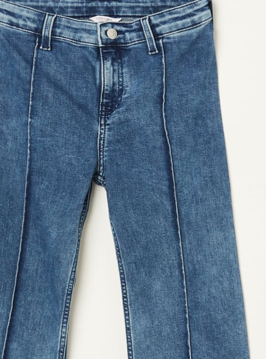 US POLO ASSN KIDS Girls Washed Wide Leg Jeans