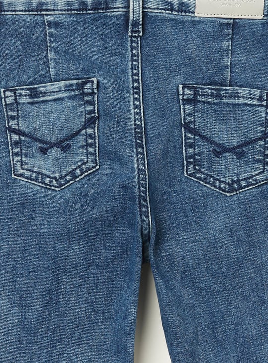 US POLO ASSN KIDS Girls Washed Wide Leg Jeans
