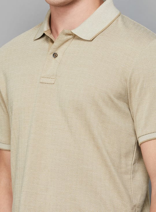 FAHRENHEIT Textured Polo T-shirt