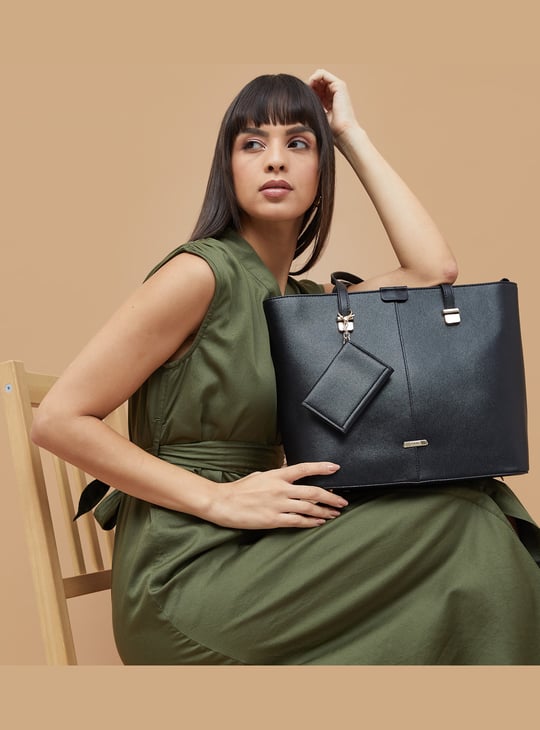 Buy CODE Textured Shoulder Bag with Wallet from CODE at just INR