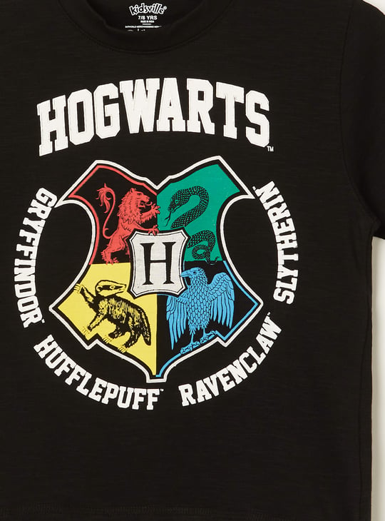 KIDSVILLE Boys Hogwarts Print T-shirt