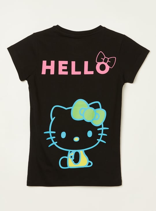 KIDSVILLE Girls Hello Kitty Print T-shirt