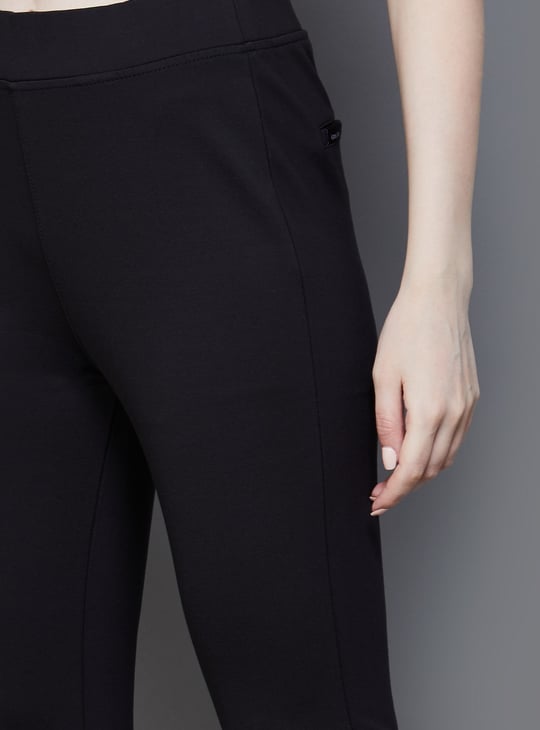 XPOSE Solid Flared Trousers