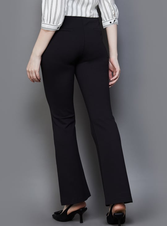 XPOSE Solid Flared Trousers