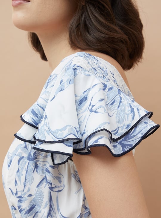 CODE Floral Print Midi Dress