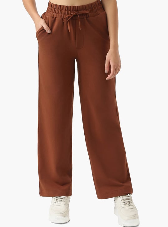KRAUS Solid Straight Fit Trousers