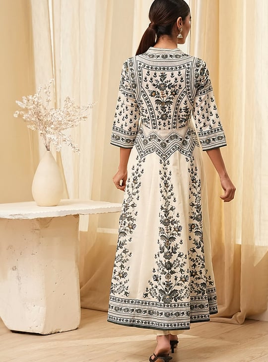 BIBA Floral Print Anarkali Kurta Set