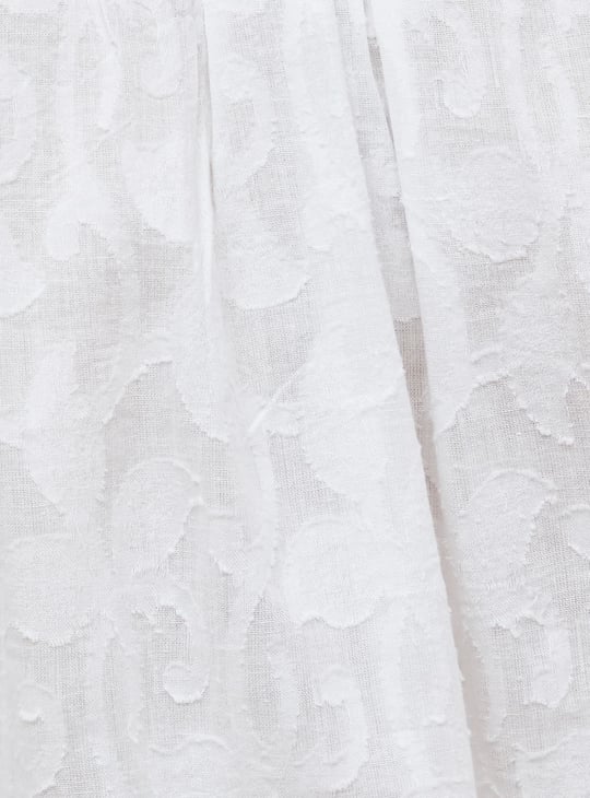 FAME FOREVER Jacquard Band Collar Top