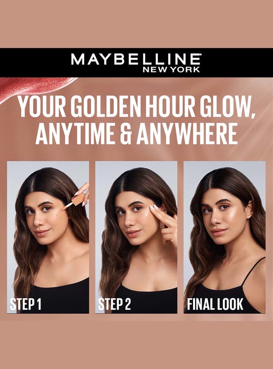 MAYBELLINE NEW York Sunkisser Highlighter + Blush - Downtown Rush - 4.7g