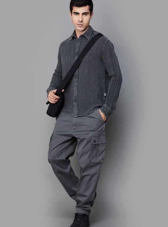 AMERICAN EAGLE Solid Regular Fit Cargos