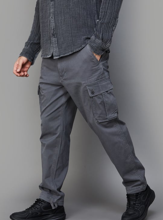 AMERICAN EAGLE Solid Regular Fit Cargos