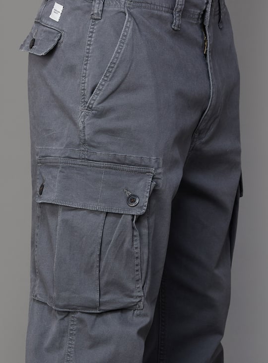AMERICAN EAGLE Solid Regular Fit Cargos