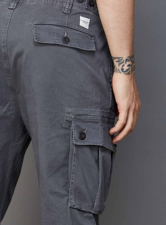 AMERICAN EAGLE Solid Regular Fit Cargos