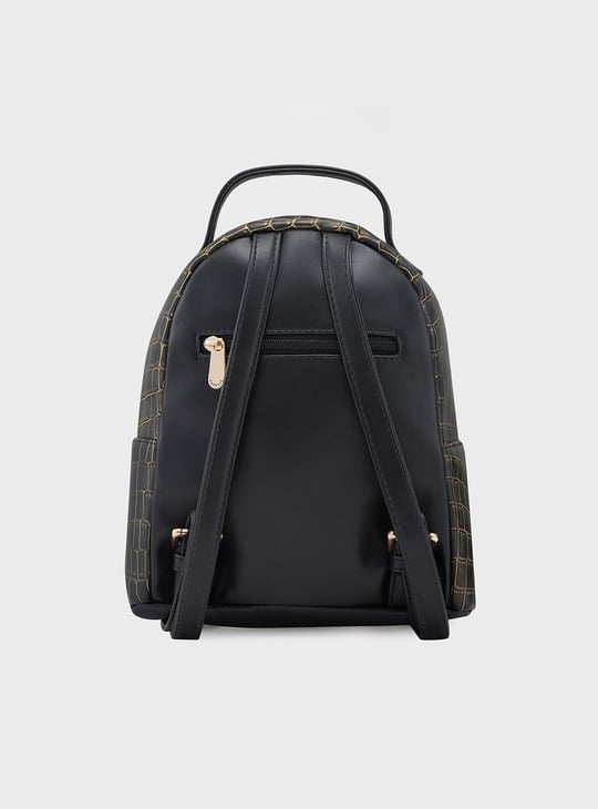 caprese leather backpack Lizzy Medium Black Caprese Yellow Backpack Purse Buy