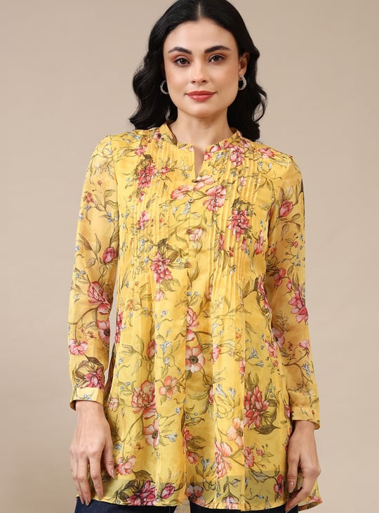 AURELIA Floral Print A-line Kurti
