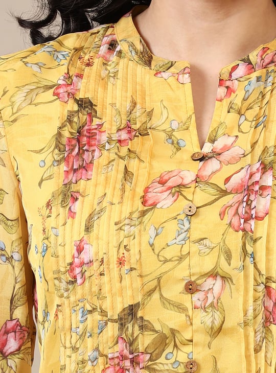 AURELIA Floral Print A-line Kurti