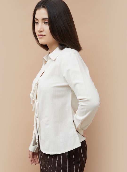 CODE Solid Tie-Up Front Top