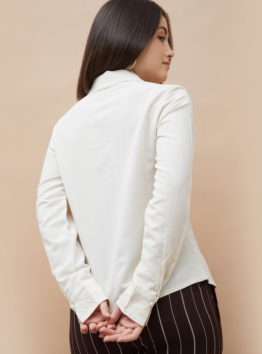 CODE Solid Tie-Up Front Top