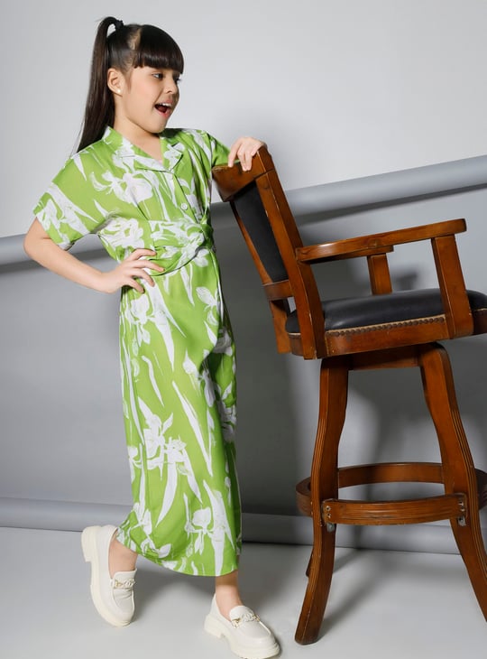 PEPPERMINT Girls Floral Print Jumpsuit