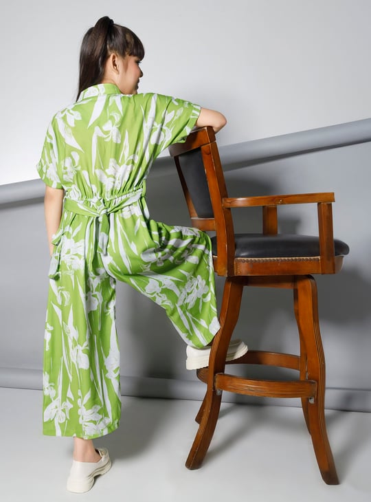 PEPPERMINT Girls Floral Print Jumpsuit