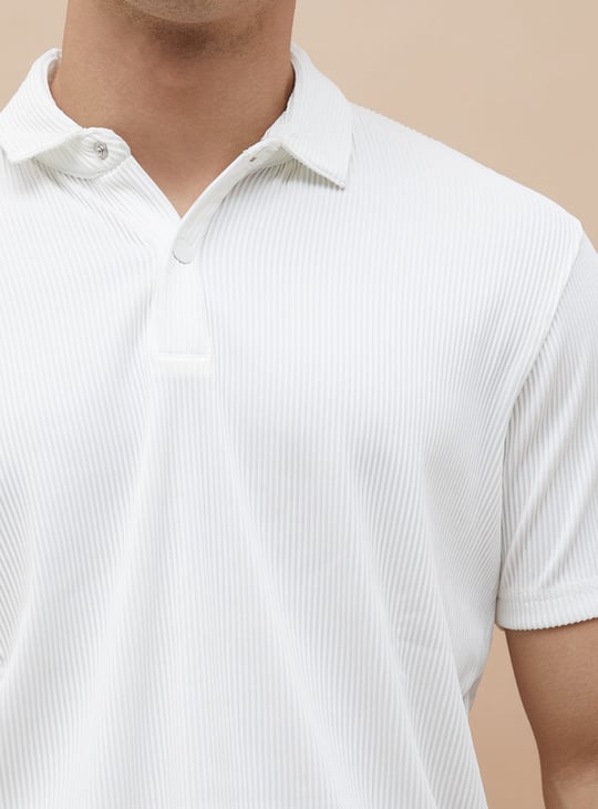 FORCA Ribbed Knit Polo T-shirt