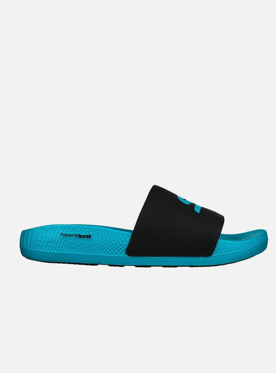 SKECHERS Hyper Slide - Deriver Logo Print Sliders