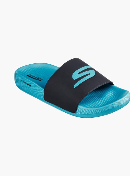 SKECHERS Hyper Slide - Deriver Logo Print Sliders