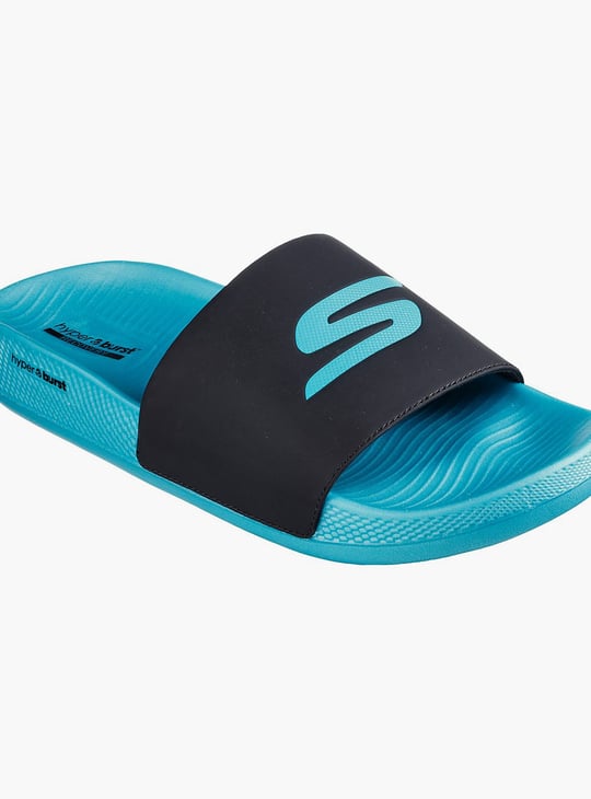 SKECHERS Hyper Slide - Deriver Logo Print Sliders