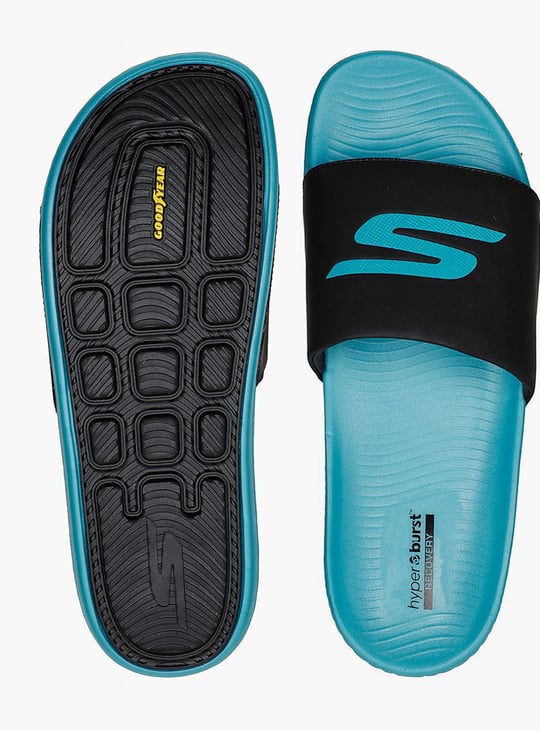 SKECHERS Hyper Slide - Deriver Logo Print Sliders