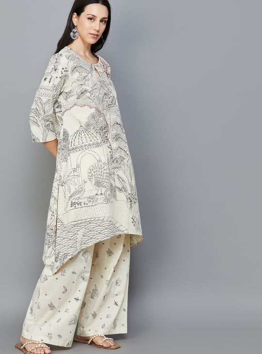 BIBA Printed A-line Kurta Set