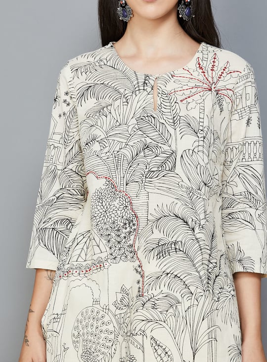 BIBA Printed A-line Kurta Set