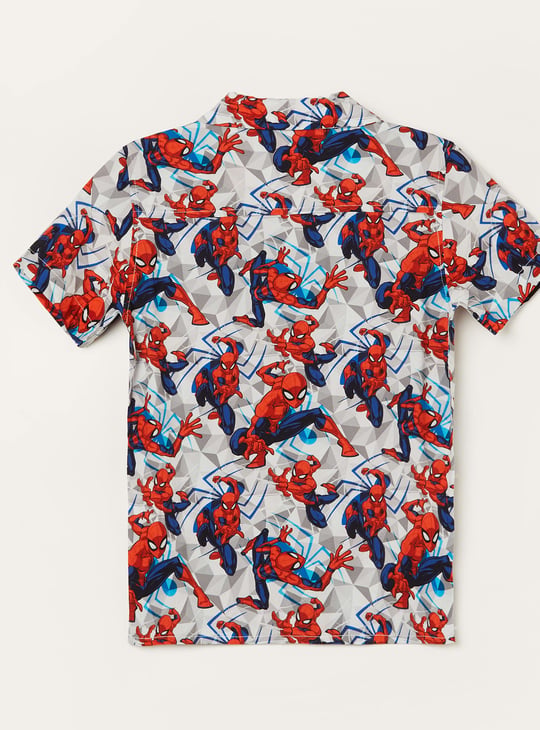KIDSVILLE Boys Spiderman Print Regular Fit Shirt