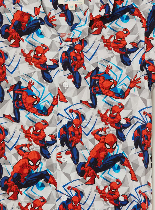 KIDSVILLE Boys Spiderman Print Regular Fit Shirt