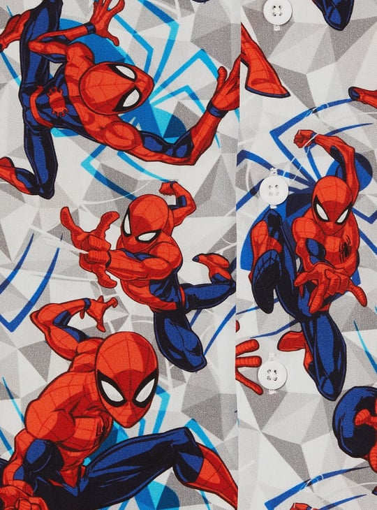 KIDSVILLE Boys Spiderman Print Regular Fit Shirt