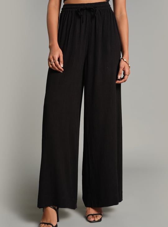 AND Solid Wide Leg Trousers