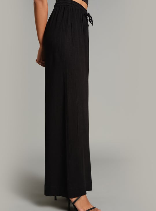 AND Solid Wide Leg Trousers