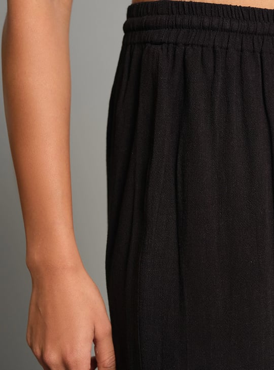 AND Solid Wide Leg Trousers
