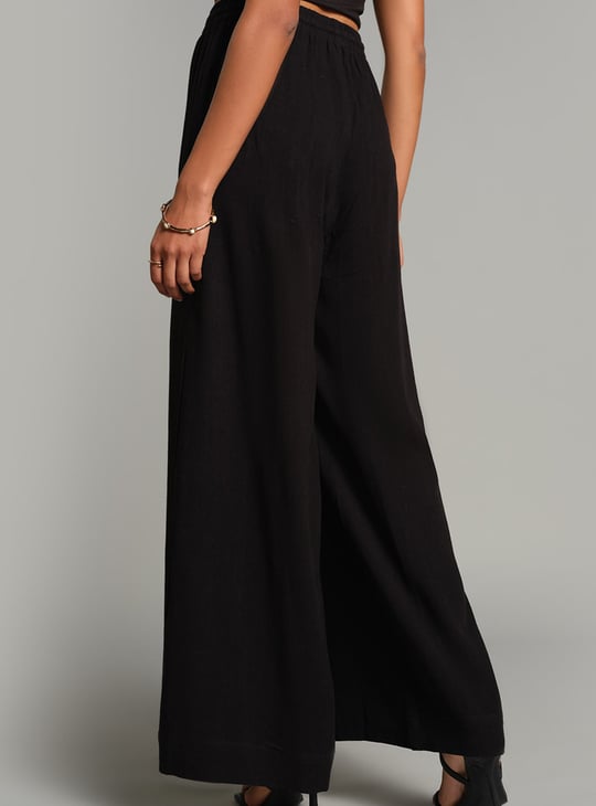 AND Solid Wide Leg Trousers