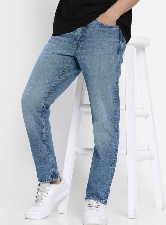 AMERICAN EAGLE Washed EasyFlex Slim Straight Fit Jeans