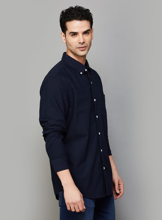 AMERICAN EAGLE Solid Slim Fit Shirt AMERICAN EAGLE Solid Slim Fit Shirt