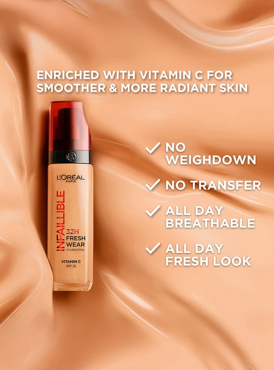 L'OREAL PARIS Infallible 32H Fresh Wear Luminous Foundation - 120 - 30ml