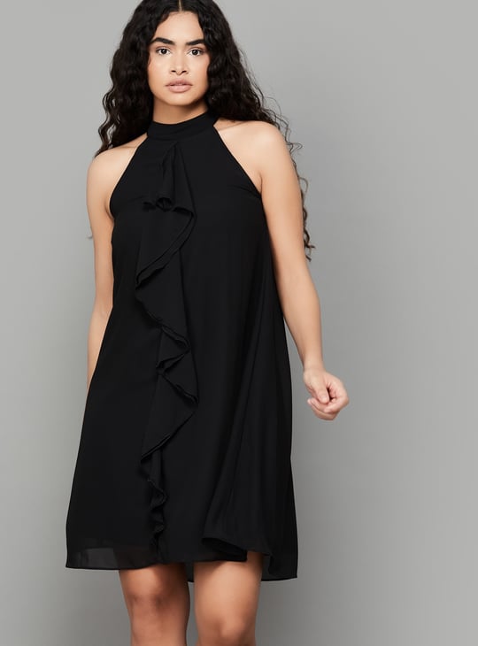 AND Ruffled Halter Neck Mini Dress