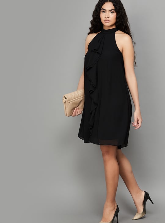 AND Ruffled Halter Neck Mini Dress
