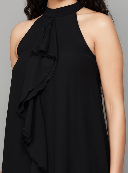 AND Ruffled Halter Neck Mini Dress
