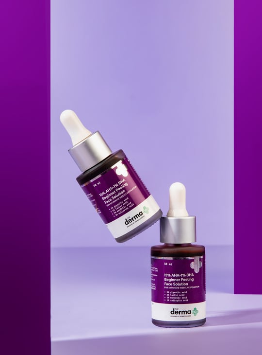 THE DERMA CO 15 Percent AHA And1 Percent BHA Beginner Face Peeling Solution - 30ml