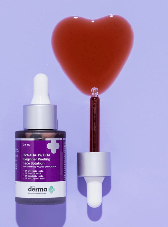 THE DERMA CO 15 Percent AHA And1 Percent BHA Beginner Face Peeling Solution - 30ml