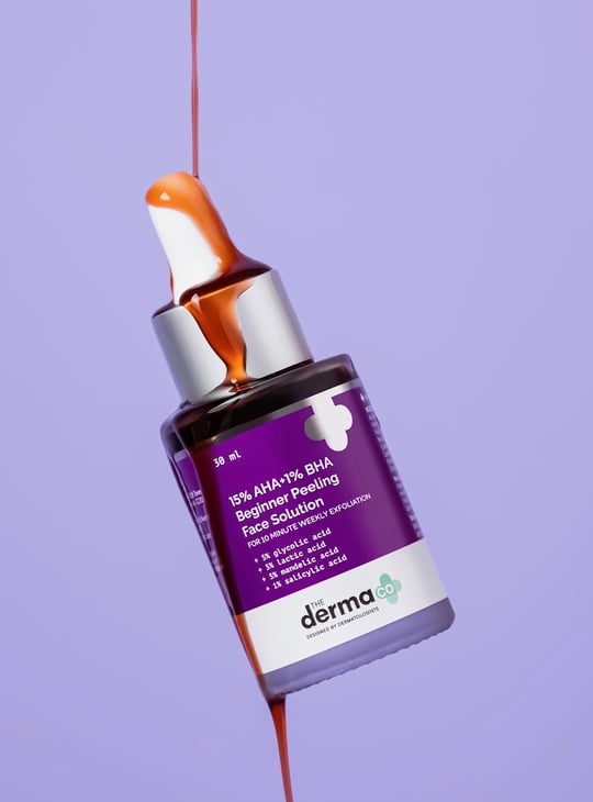 THE DERMA CO 15 Percent AHA And1 Percent BHA Beginner Face Peeling Solution - 30ml