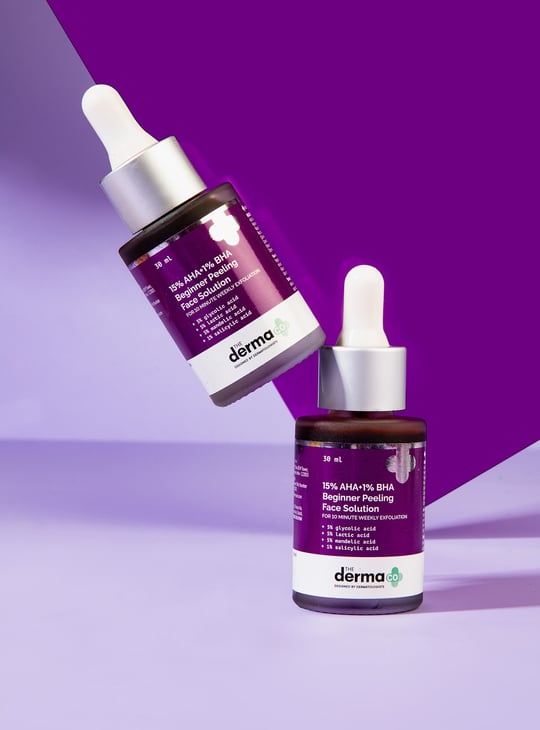 THE DERMA CO 15 Percent AHA And1 Percent BHA Beginner Face Peeling Solution - 30ml