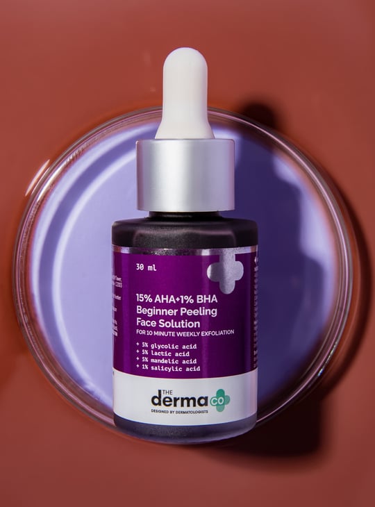 THE DERMA CO 15 Percent AHA And1 Percent BHA Beginner Face Peeling Solution - 30ml