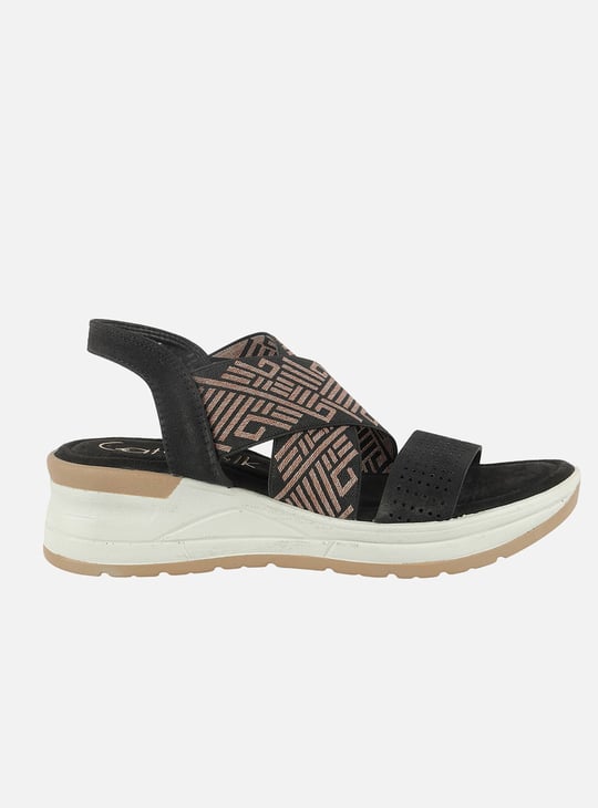 CATWALK Aztec Print Platform Sandals